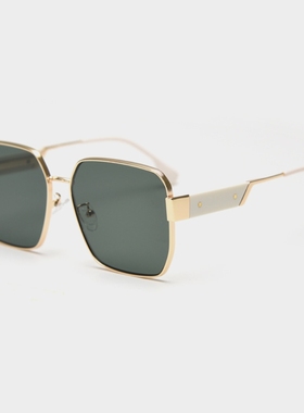 大框显瘦金属尼龙镜片太阳眼镜女个性时尚墨镜男渐变蓝色可配近视