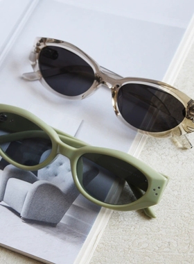 148-55浅茶色TR90偏光太阳镜女潮绿色网红街拍复古墨镜男防紫外线