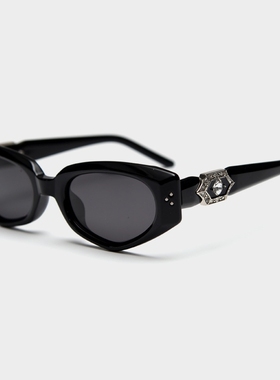 新款猫眼钻石系列偏光太阳眼镜男女黑色潮高级感个性墨镜防紫外线