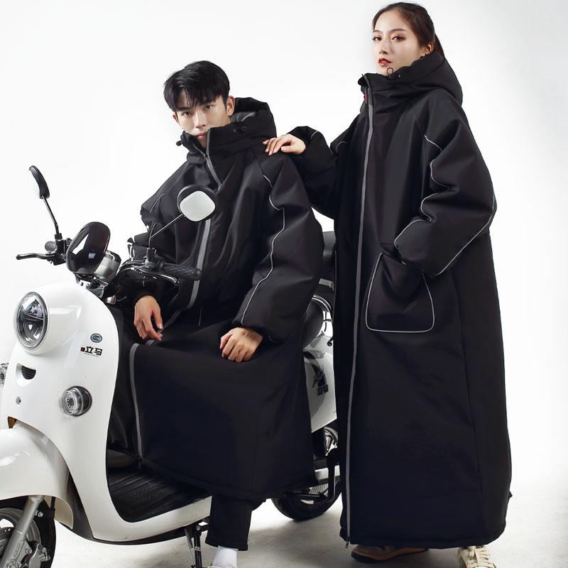 电动车摩托车挡风被冬季加绒加厚防寒防水挡风衣冷库代驾棉衣棉服