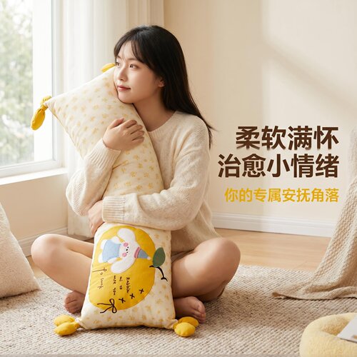 全棉双层纱长条侧睡夹腿抱枕