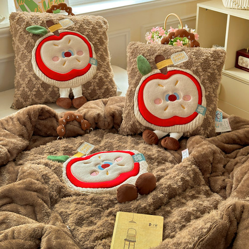 多功能长绒加厚抱枕被子两用车载