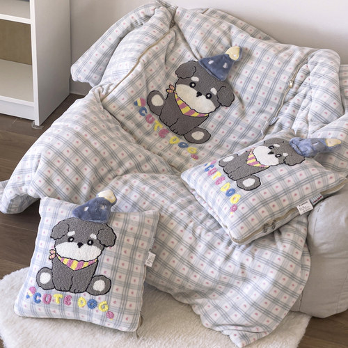 【加厚】【加绒】抱枕被子两用