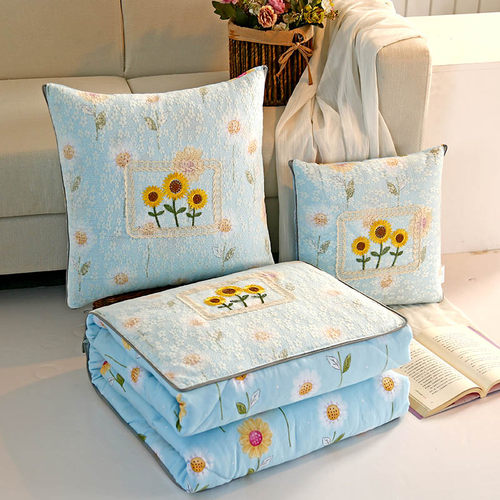 法式蕾丝抱枕被子二合一