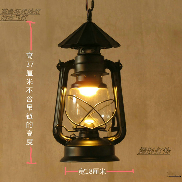 马灯吊灯复古怀旧铁艺仿古工业餐厅过道民宿客栈装饰户外防水灯具