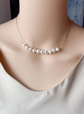 原创设计项链女轻奢小众遮疤项链可调节弧度和长度