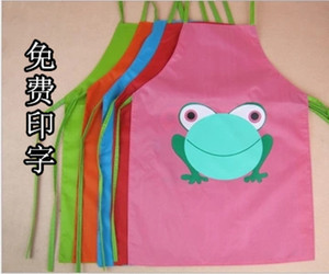 儿童防水围裙 小孩画画衣罩衣吃饭衣饭兜可爱袖套  印字 十件包邮