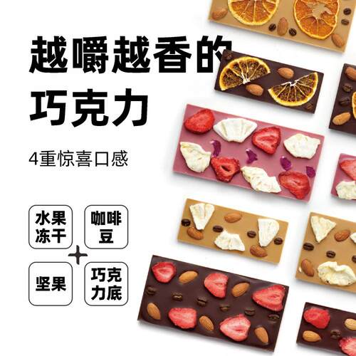 【多片优惠】馋巧巧手工水果巧克力低GI生日新年高颜值礼物送女友