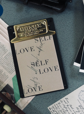 稻谷藏库DULTON金属文件夹板 记事铝垫板备忘菜单夹镀锌A4B5A6