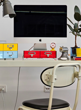 稻谷藏库DULTON金属收纳盒台面抽屉 简约桌面整理可堆叠化妆盒