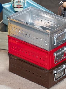 稻谷藏库DULTON金属收纳箱 工业风储物收纳盒无盖可叠工具盒6L大