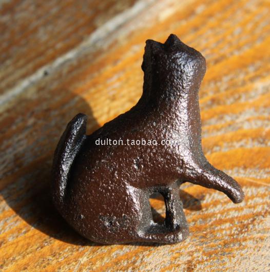 铸铁复古小猫拉手柜门替换
