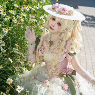 【定金|莫奈花园二型-托胸op】樱罗|莫奈油画柄大摆优雅cla连衣裙