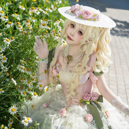 莫奈花园二型-托胸op连衣裙