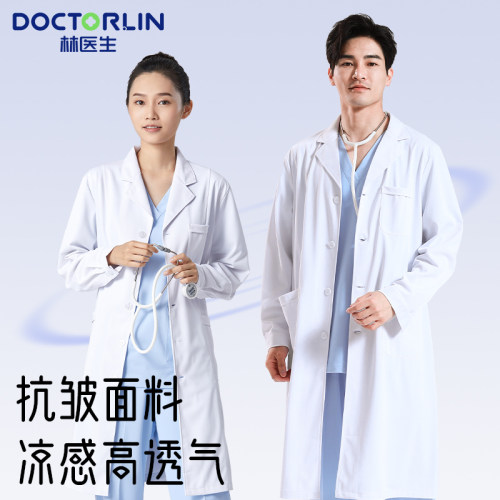 抗皱透气短袖白大褂夏季