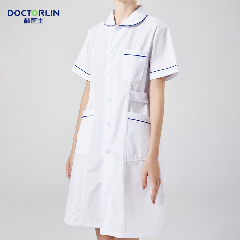 林医生护士服短袖女薄款白大褂