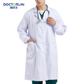 加厚宽松医院定制logo印字 长袖 林医生白大褂医生工作服男款 松紧袖