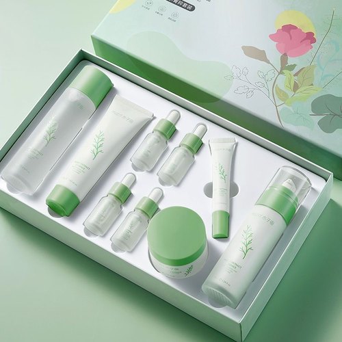 木子田植润补水菁粹九件套装补水保湿滋润植物女士面部护肤礼盒