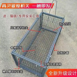 全自动捕猫笼捉猫神器逮流浪猫夹扑捉猫笼子抓捕猫器人道救助笼子