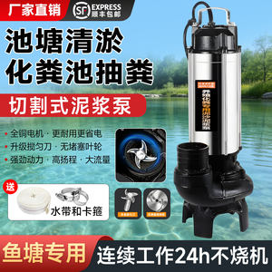不锈钢污水泵化粪池养殖专用380v抽粪排污泵池塘清淤大流量泥浆泵