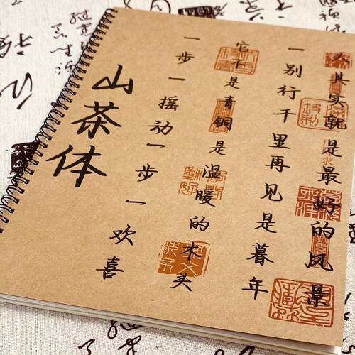 网红山茶体字帖金句文案作文素材励志语录名人名言热评文案练字帖