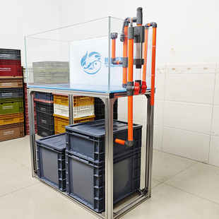 周转箱底滤箱鱼缸免打孔虹吸改底滤过滤器循环过滤系统净水过滤箱