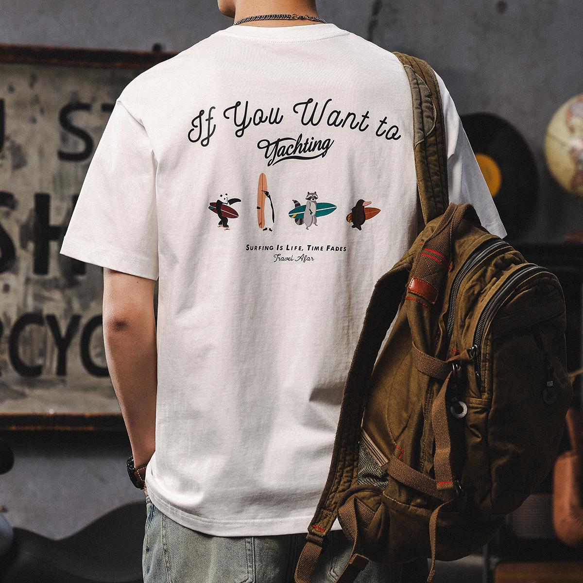 夏季新款青少年短袖t恤男日系