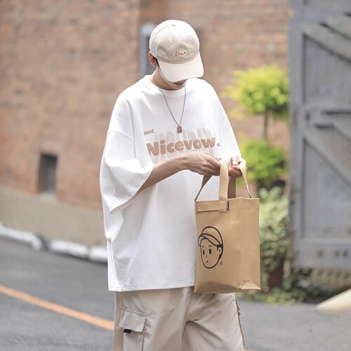 花短袖t恤男春夏简约青少年宽松