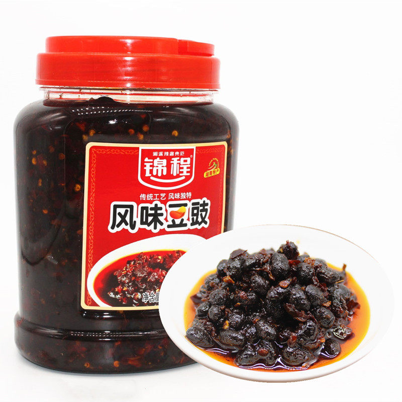 湖南特产锦程风味豆豉辣椒酱微辣香辣下饭菜农家自制豆豉酱调料