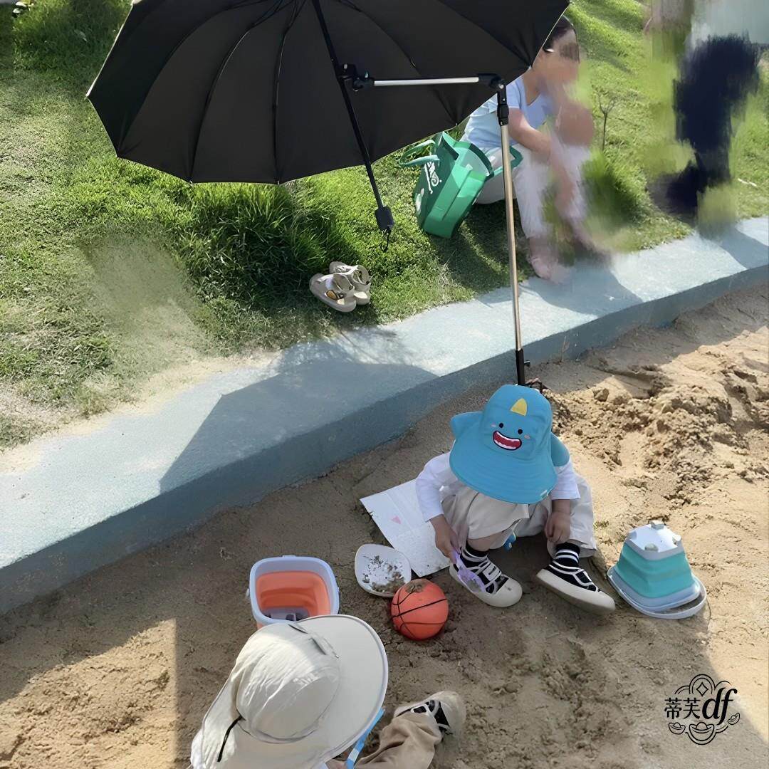 儿童户外通用雨伞支架遮阳伞架便携式地插支撑架伸缩杆雨伞固定器