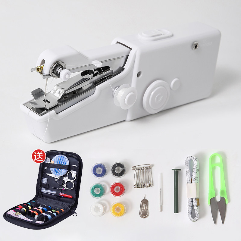 재봉틀 가정용 미니 완전 자동 휴대용 휴대용 소형 전기 재봉틀 수동 재봉틀 의류