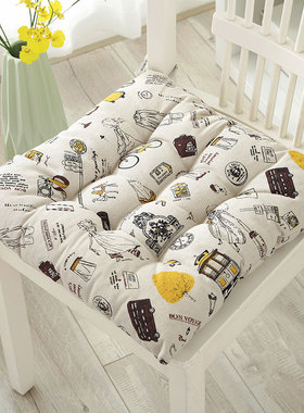 方形简约椅子坐垫蒲团加厚榻榻米地板家用办公室久坐靠垫棉麻椅垫