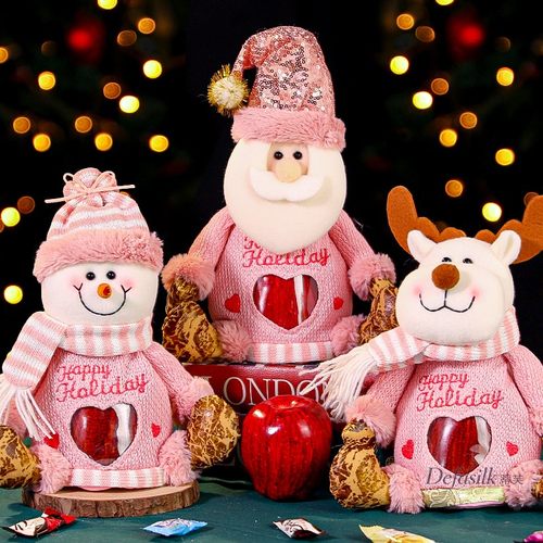 圣诞节礼物圣诞老人伴手小礼品平安夜苹果礼盒包装袋子儿童糖果罐