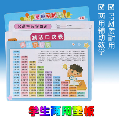 乘法口诀表99乘除法口诀卡通卡片小学背诵神器汉语拼音字母表卡片