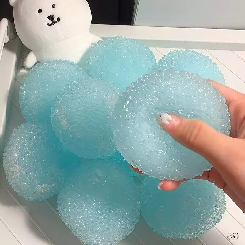 海盐冰沙球|沙感捏捏乐手作球解压玩具学生发泄神器squishy压力球