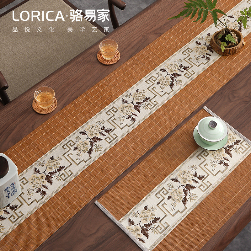 骆易家桌旗新中式禅意茶席茶几茶桌垫布茶台布艺中国风茶旗茶桌布,居家布艺,桌旗,淘宝优惠券,粉丝福利购,淘宝优惠卷