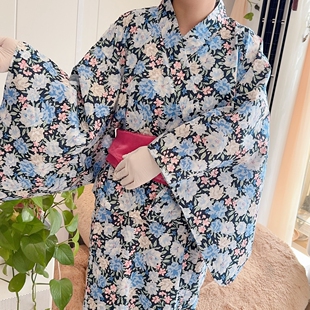 日本和服浴衣女二部式分体浴衣全棉面料花火大会和服新款送腰带