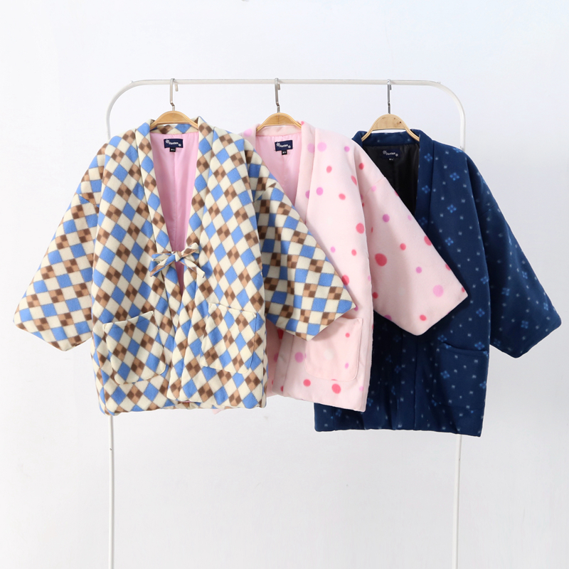 日式秋冬季情侣款夹棉保暖棉服