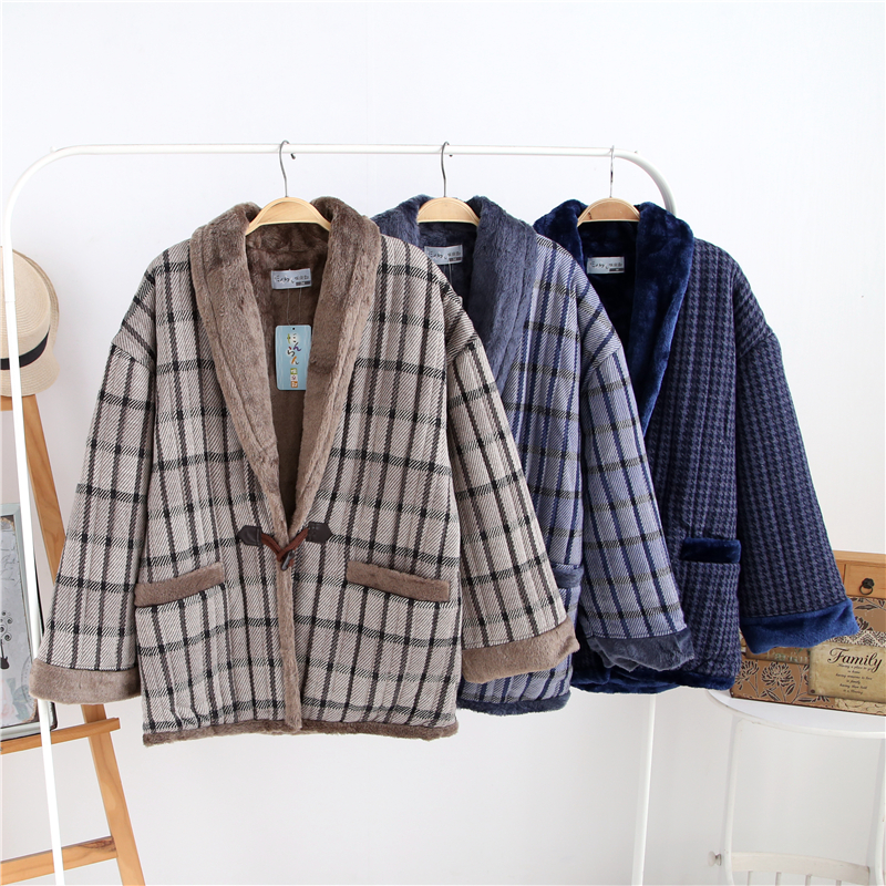 日本外贸出口原单秋冬男士和服夹