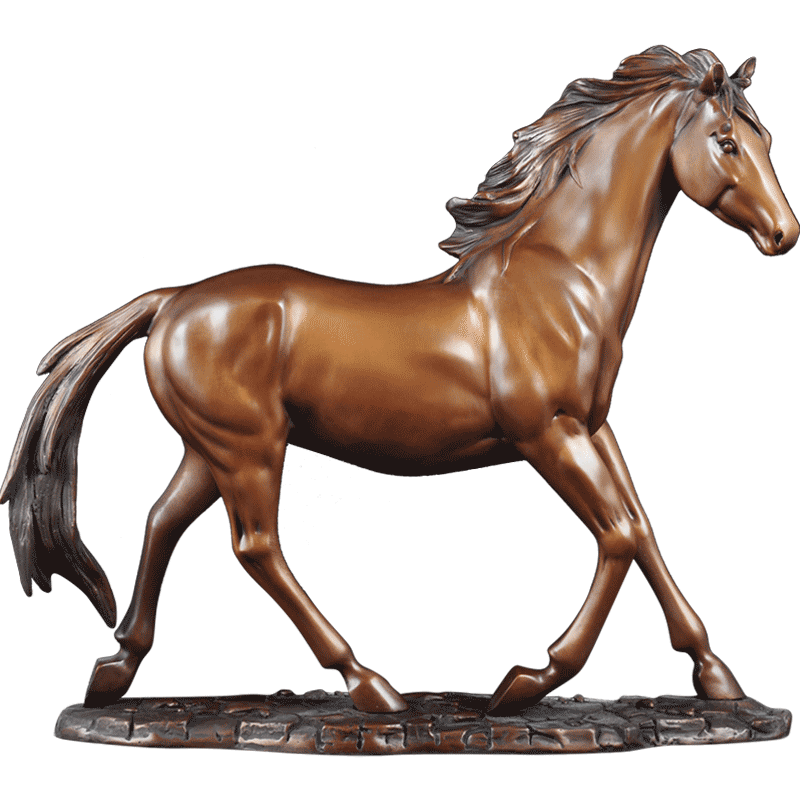 紫铜汗血马摆件生肖家居客厅