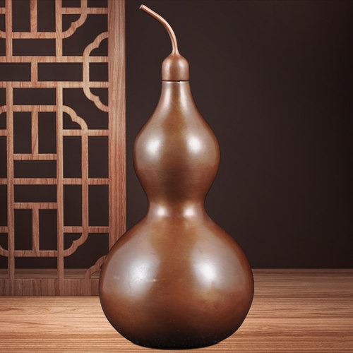 紫铜葫芦摆件开盖空心招财