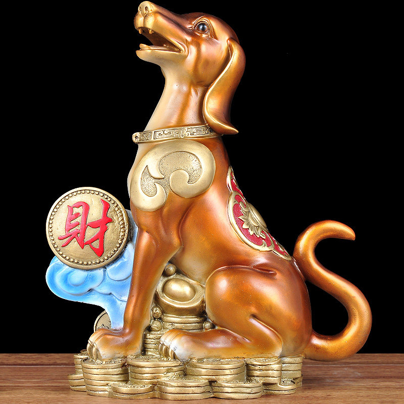 狗摆件铜招财狗客厅玄关总经理办公室老板桌商务开业礼品工艺品