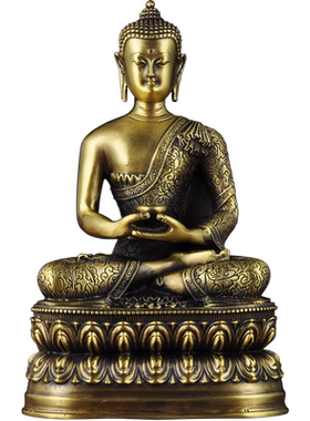 释迦寺庙摆件吉来宝全铜