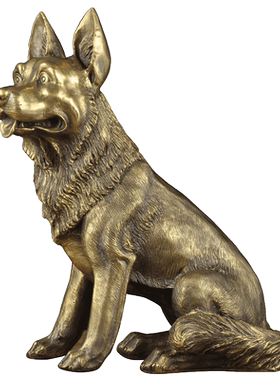 纯铜书房会议老板桌励志风狼狗