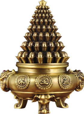 黄铜元宝摆件招财中式客厅