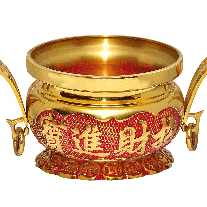 室内双耳财神观音烧香炉佛具用品