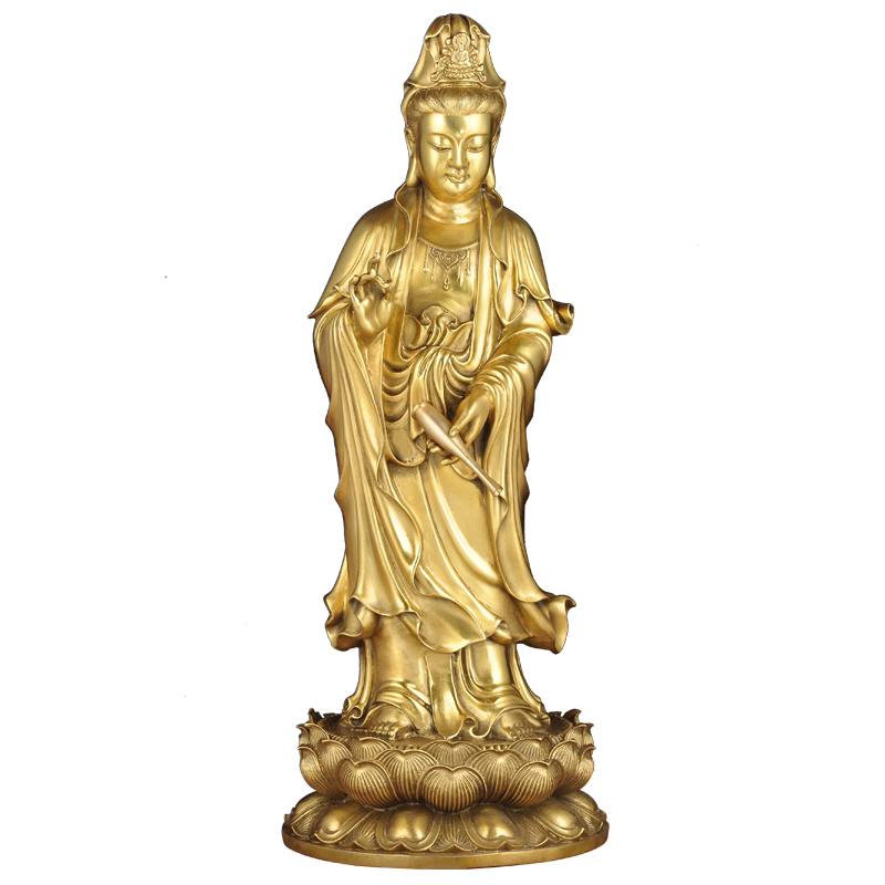 特大铜南海观世音菩萨摆件寺庙