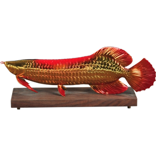 彩铜金龙鱼摆件招财铜鱼摆设家居客厅电视柜装饰品开业商务礼品