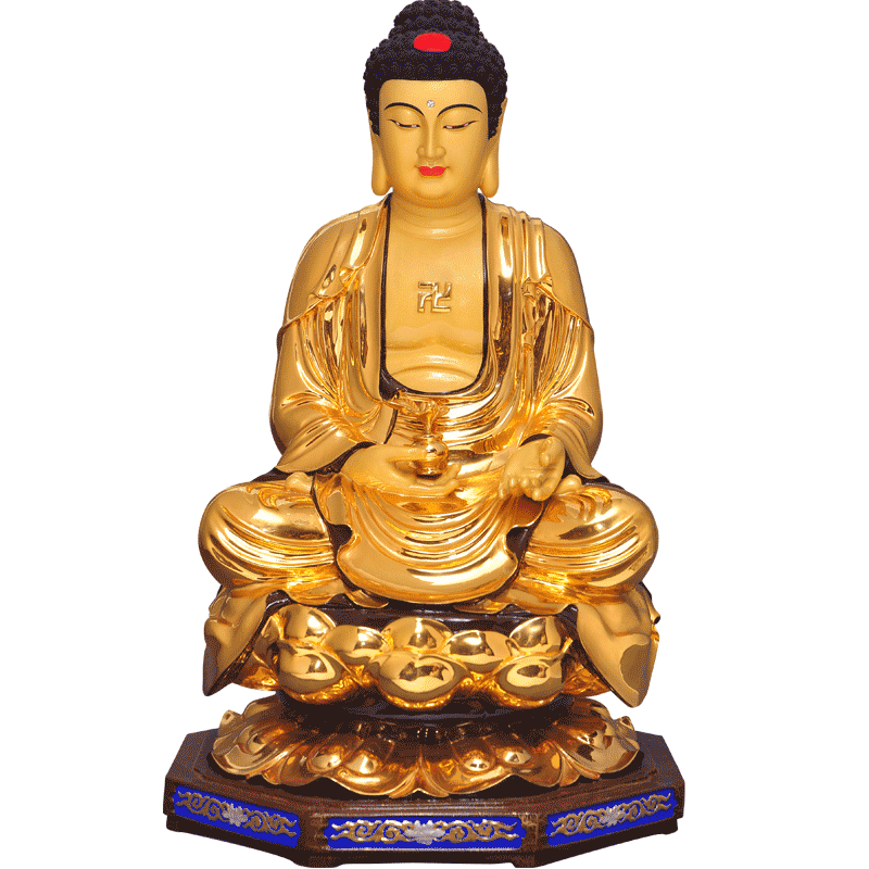 摆件鎏金工艺品三宝佛