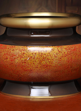 纯铜深啡香炉插香线香檀香炉上香焚香供佛香熏炉家用佛堂寺庙供奉